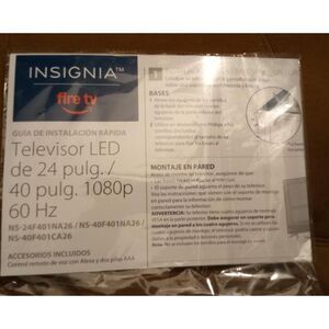 Insignia Fire TV Flat Screen Plasma 50' Instructions Guide